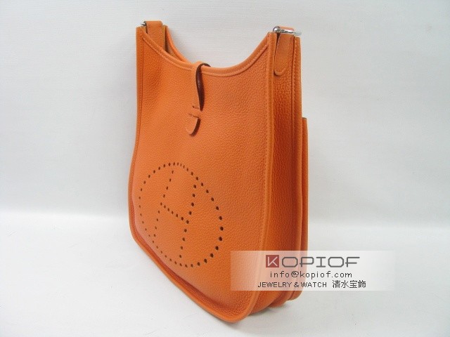 エルメス エヴリン スーパーコピーPM トリヨンクレマンス オレンジ(シルバー金具) her130